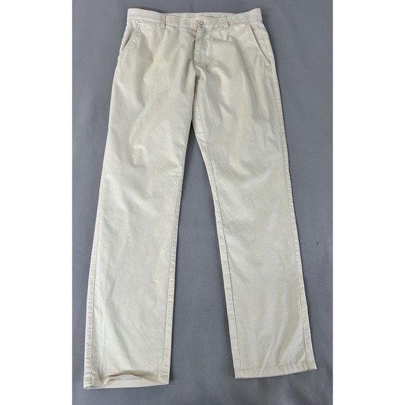 FootJoy Golf Pants Evolve 34 x 32 Ivory Cotton Polyester Spandex - Picture 1 of 10